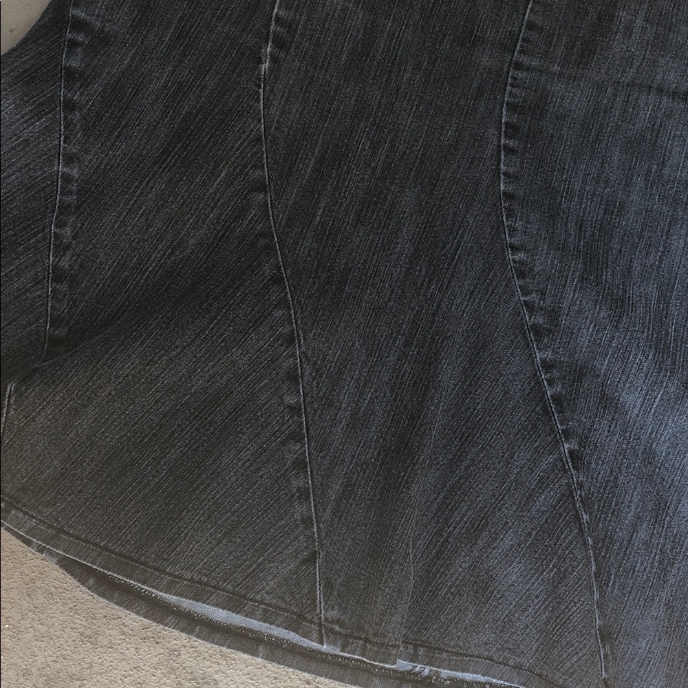 Women’s Maxi Denim Skirt - Washed Gray - Picture 3 of 10